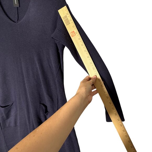 Jeune Jeunesse Navy Blue Lagenlook Dress Knit Loose S/M - Picture 4 of 7